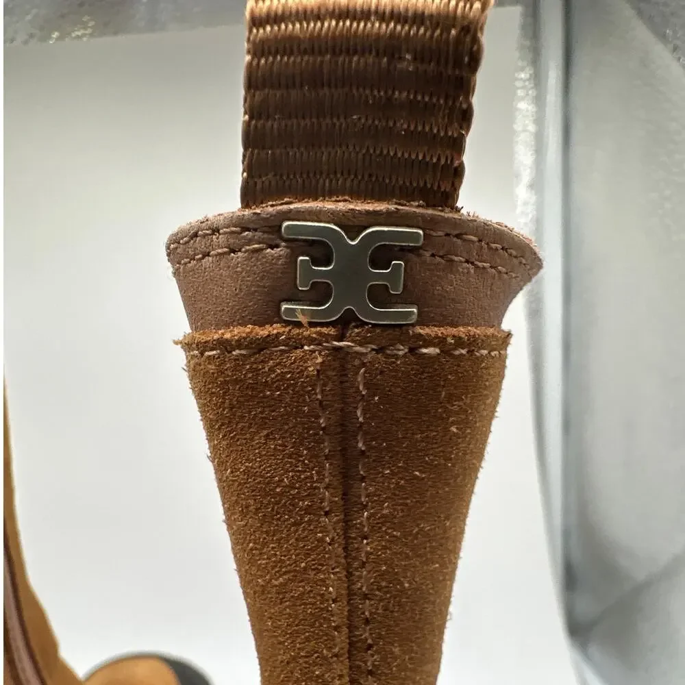 Sam Edelman Lulia Chelsea Boots Camel Suede Brown Water Resistant Sz 7 Pull On - Picture 6 of 10